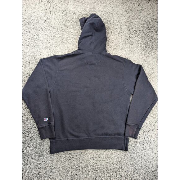 Champion Hoodie Men Medium Blue Athleisure Normcore Casual Pullover Sweatshirt - Picture 5 of 6